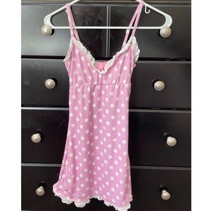 Dolls Kill Pink Polka Dot Dress